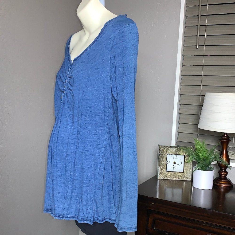 H&M MAMA Blue Long Sleeve Maternity T-Shirt Large